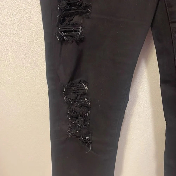 Frame Denim Le Skinny de Jeanne woman’s black ripped jeans - Picture 4 of 14